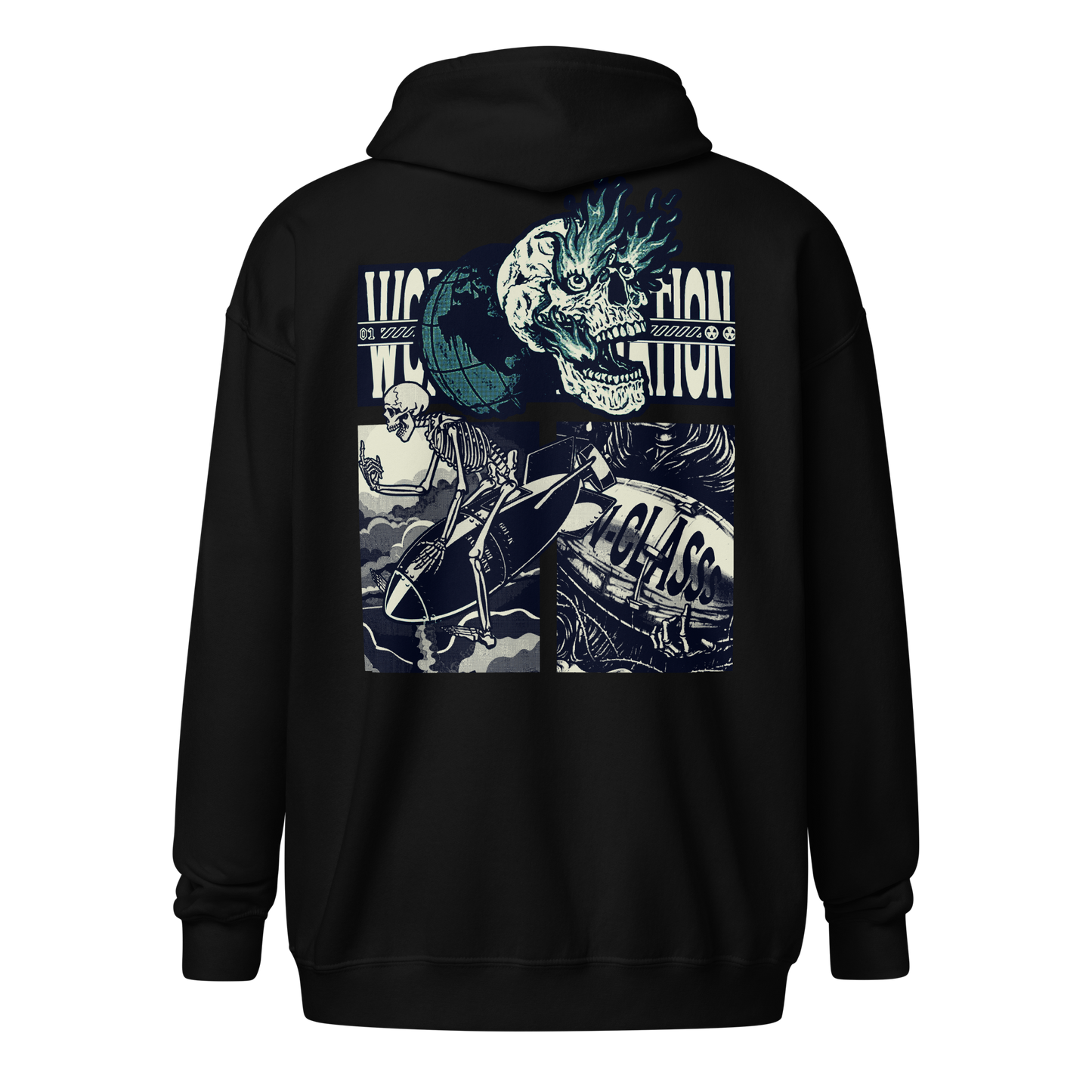 WORLD DOMINATIONS 2323 Zip Hoodies